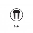 Duschhandtag EuroTwist, mattsvart, 3-stråligt