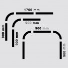 draperistång vinkelstång kombi duschy