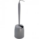 grå toalettborste, silikonhuvud