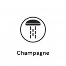 Duschhandtag EuroTwist, mattsvart, 3-stråligt