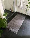 tjock badrumsmatta grå wasa ecotextil i badrummet