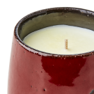 affari doftljus RO holly berry vit keramik ljuslykta närbild