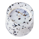 affari doftljus WILD päron sweet pear ljuslykta i svart och vitt glas