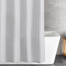 smalare duschdraperi med grå ränder