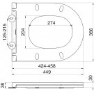 mjukstängande toalettsits u-formad mått