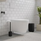 svart toalettborste i polyresin med räfflat mönster från Beslagsboden miljöbild