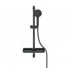 Svart duschset med felxibla fästen på stången från arrow