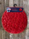 memory foam röd badrumsmatta rund