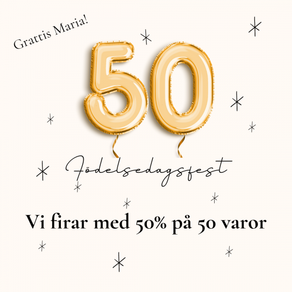 50-års kalas! 50% på 50 varor!