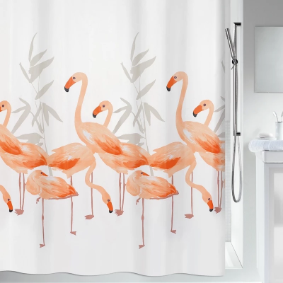 leijma duschdraperi flamingo duschdraperi med flamingos
