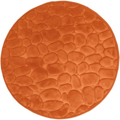 memory foam orange badrumsmatta rund