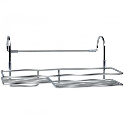 badkarshylla att hänga över kanten på badkaret kromad