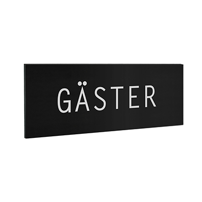 svart självhäftande skylt till gästhandduk gäster
