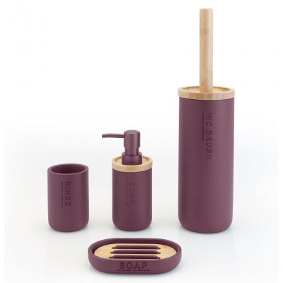produktpaket badrum vinrött bambu nature