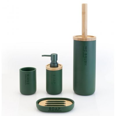 produktpaket badrum mörkgrön bambu nature