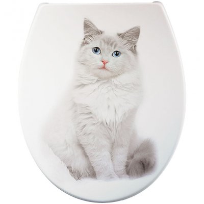 universal toalettlock med mönster av söt katt