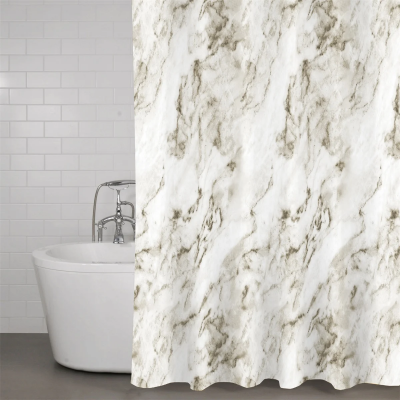 duschdraperi Redlunds marmormönster sandfärgat