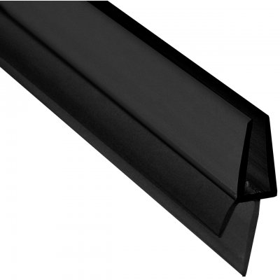 svarta Släplister till duschvägg 20 mm