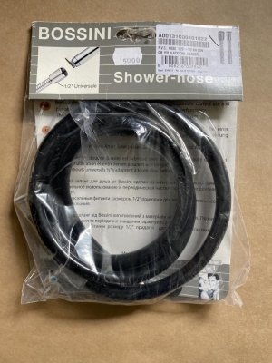 svart duschslang bossini