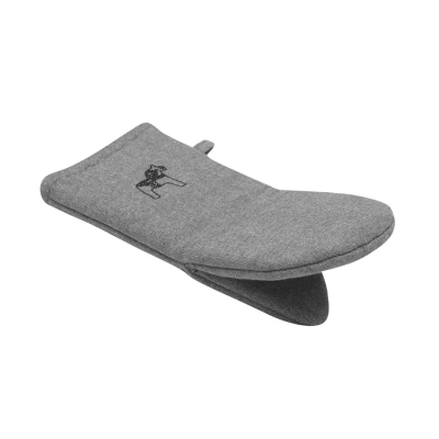 ljusgrå Grillvante med broderad dalahäst