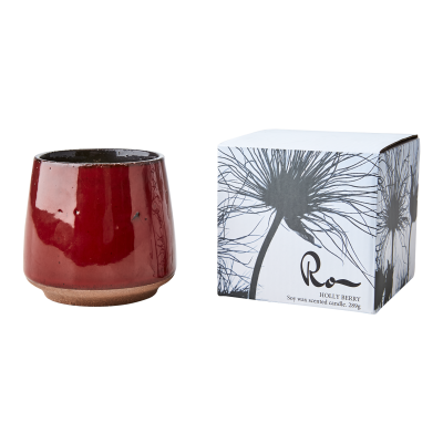 affari doftljus RO holly berry vit keramik ljuslykta