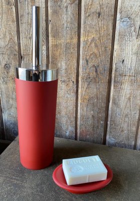 paketpris rött tvålfat från duschy Belizza