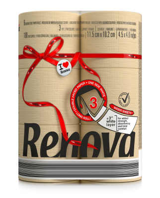 ljust beige toapapper 6-pack toalettpapper färgat toalettpapper