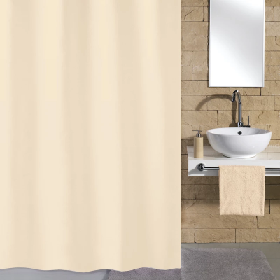 leijma duschdraperi naturfärgat beige sand