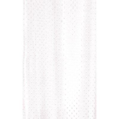 vitt duschdraperi 180x200 med diskret mönster