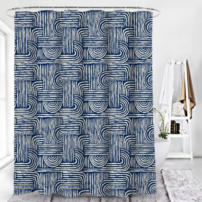 duschdraperi duschy endless ändlös marinblått