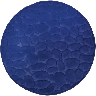 memory foam Mörkblå badrumsmatta rund