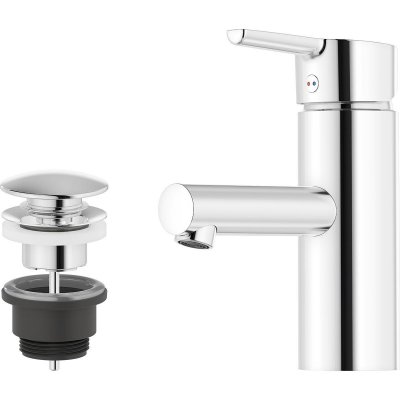 mora mmix 2 tvättställsblandare med push-down ventil