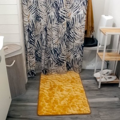 badrumspaket matta och duschdraperi
