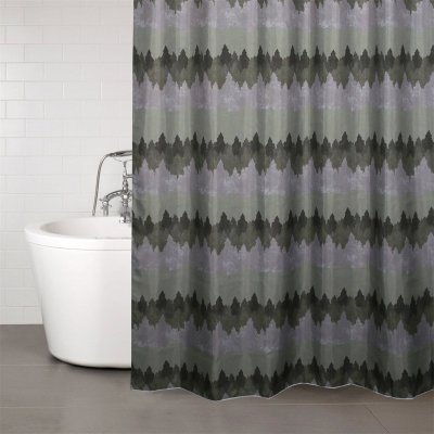 grönt duschdraperi Redlunds med inspiration av sjön tolken i torestorp