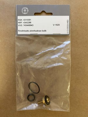 kägla och o-ringar vattenutkastare gustavsberg