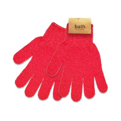 massagehandskar röd 2-pack