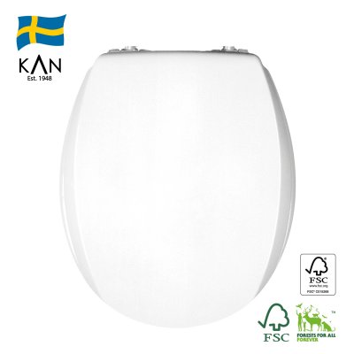 vit  toalettsits kandre universalsits kan mjukstängande sits