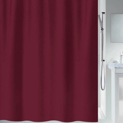 duschdraperi bordeaux mörkt rött leijma